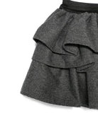 Gonna per bambina Douuod Kids grigio a strati con ruches - Rubino Kids