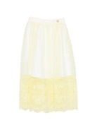 Gonna per bambina Elie Saab Junior gialla con design ricamato - Rubino Kids