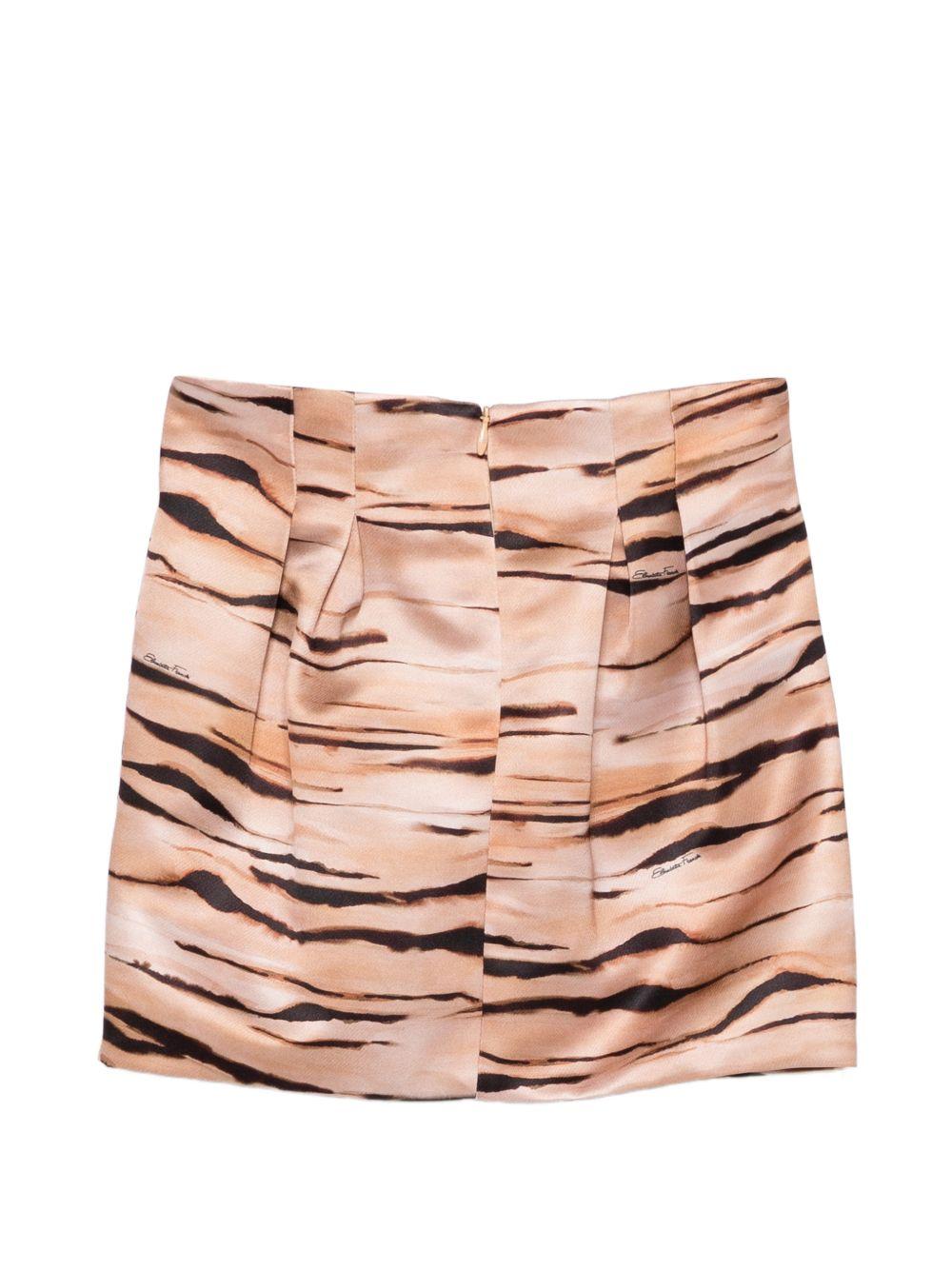 Gonna per bambina Elisabetta Franchi La Mia Bambina animalier con dettaglio logo - Rubino Kids