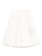 Gonna per bambina Elisabetta Franchi La Mia Bambina bianco plissettata - Rubino Kids