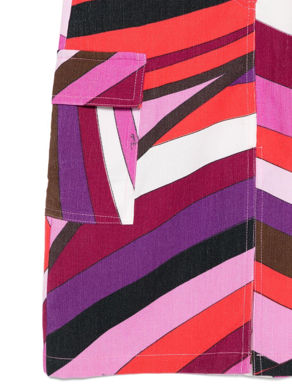 Gonna per bambina Emilio Pucci Junior multicore con motivo geometrico - Rubino Kids