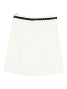 Gonna per bambina Emporio Armani Kids bianca con finiture blu - Rubino Kids