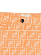 Gonna per bambina Fendi Kids arancione con logo all - over - Rubino Kids