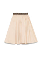 Gonna per bambina Fendi Kids beige con bottoni frontali - Rubino Kids