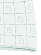 Gonna per bambina Fendi Kids verde all'uncinetto - Rubino Kids