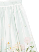 Gonna per bambina Fendi Kids verde con ricamo - Rubino Kids