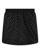 Gonna per bambina Givenchy Kids nero con stampa logo all - over - Rubino Kids