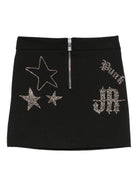 Gonna per bambina John Richmond Junior nera con decorazione con strass - Rubino Kids