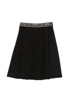 Gonna per bambina John Richmond Junior nera con decorazioni in vita - Rubino Kids