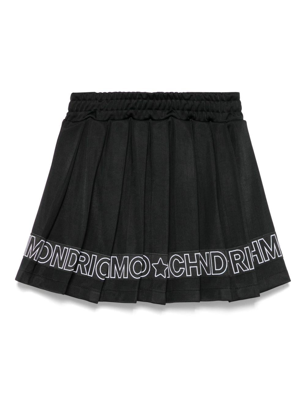 Gonna per bambina John Richmond Junior nero con logo - Rubino Kids