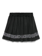 Gonna per bambina John Richmond Junior nero con logo - Rubino Kids