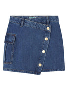 Gonna per bambina Kenzo Kids denim con design asimmetrico - Rubino Kids