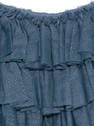 Gonna per bambina Konges Sløjd blu con strati di ruches - Rubino Kids