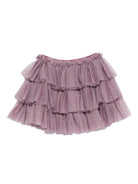 Gonna per bambina Konges Sløjd viola con strati di ruches - Rubino Kids