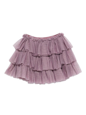 Gonna per bambina Konges Sløjd viola con strati di ruches