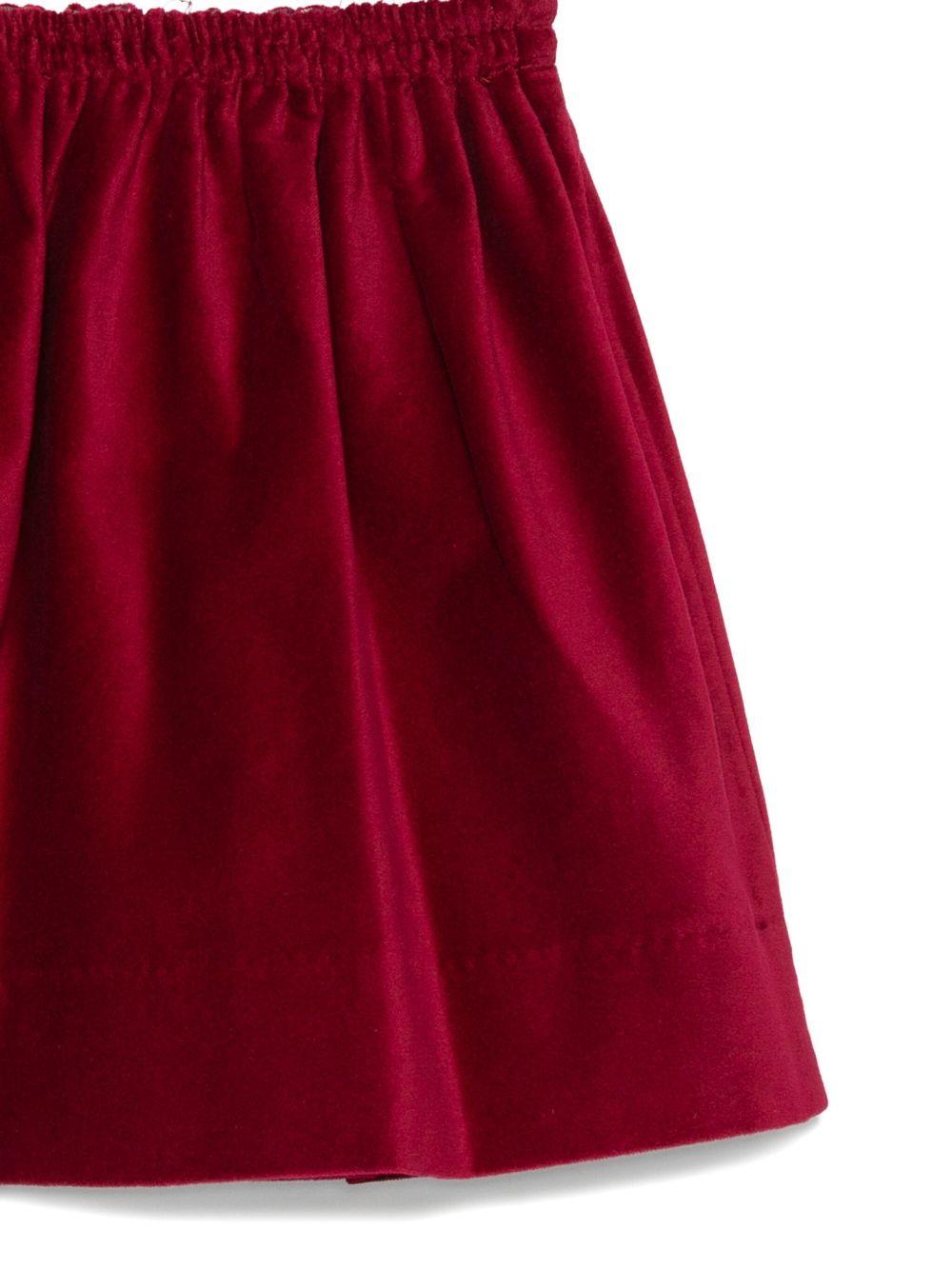 Gonna per bambina Mariella Ferrari rosso con vita elasticizzata - Rubino Kids