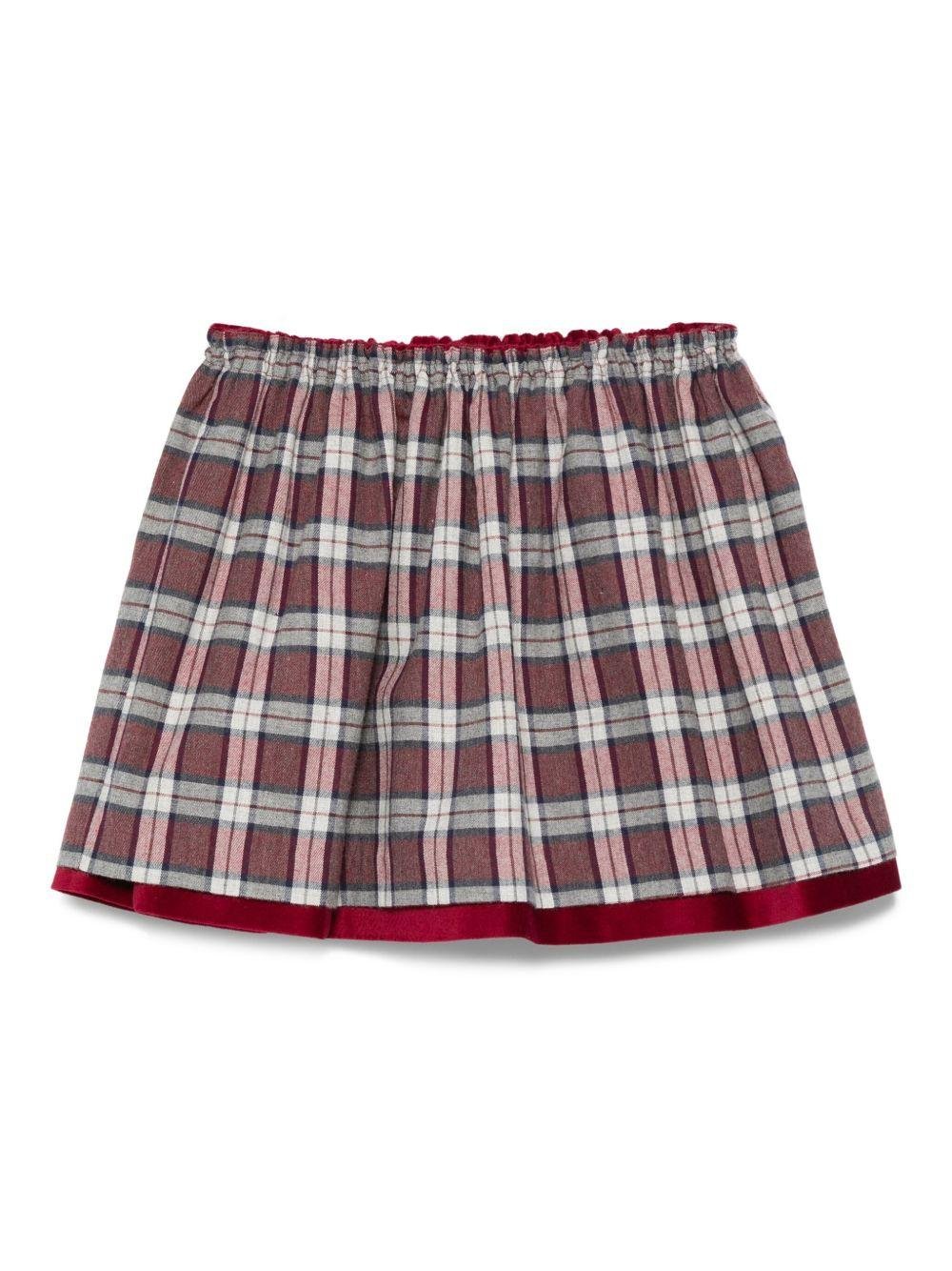 Gonna per bambina Mariella Ferrari rosso con vita elasticizzata - Rubino Kids