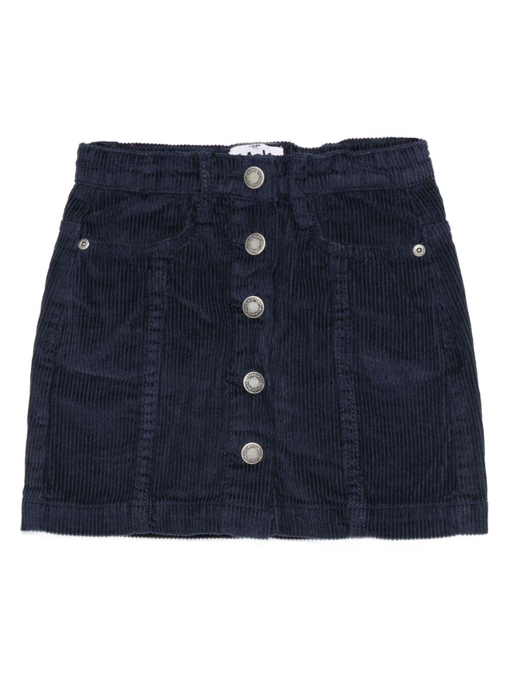 Gonna per bambina Molo blu a coste - Rubino Kids