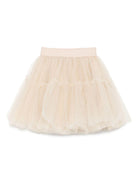 Gonna per bambina Monnalisa beige con design a strati - Rubino Kids