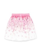 Gonna per bambina Monnalisa con stampa farfalla con design a più strati - Rubino Kids