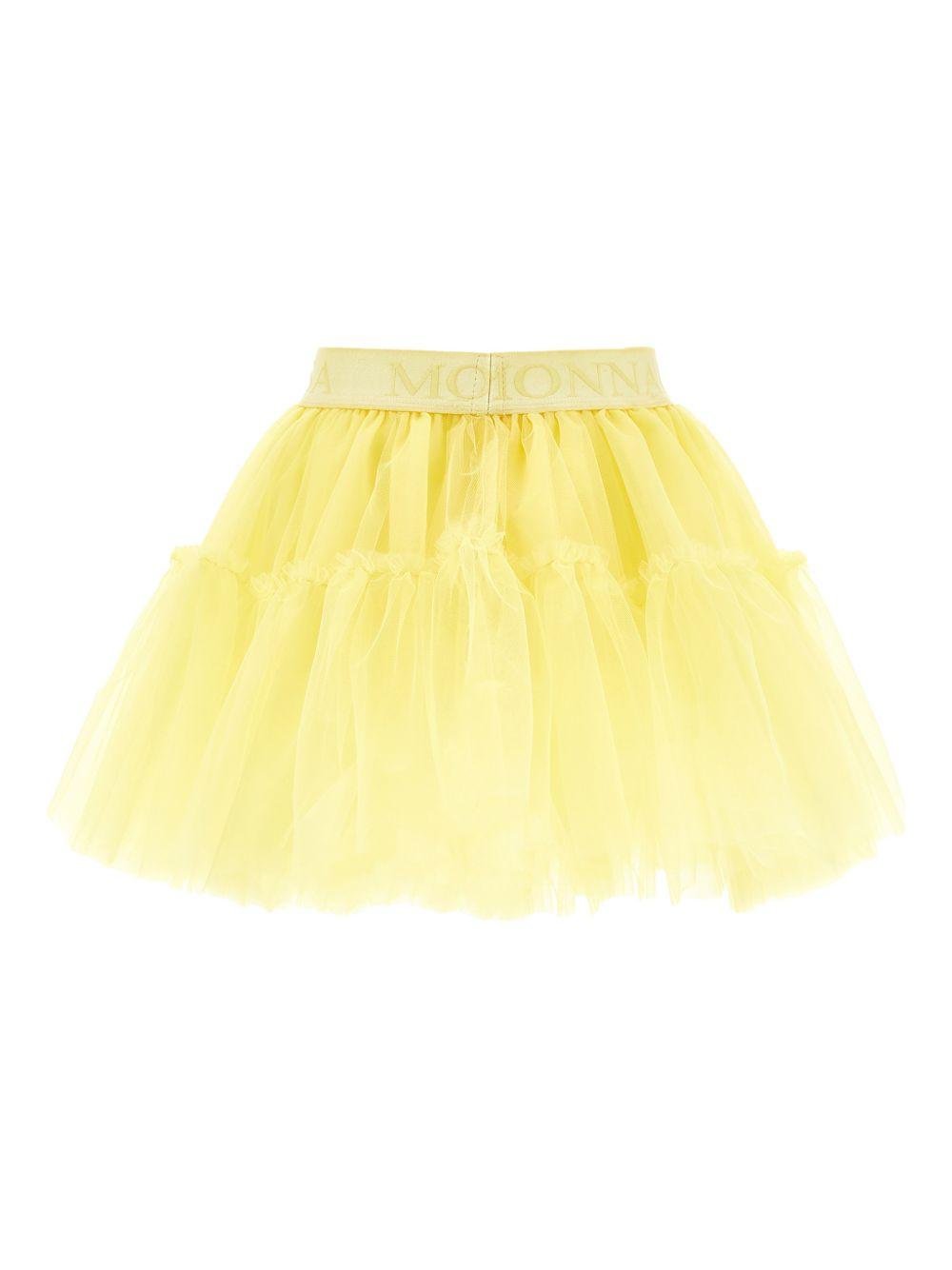 Gonna per bambina Monnalisa gialla con design a strati - Rubino Kids