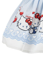 Gonna per bambina Monnalisa Hello Kitty azzurro con stampa - Rubino Kids