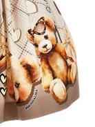 Gonna per bambina Monnalisa marrone con stampa orsetti - Rubino Kids