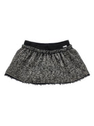 Gonna per bambina Monnalisa nero con orlo sfrangiato - Rubino Kids