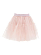 Gonna per bambina Monnalisa rosa con logo in vita - Rubino Kids