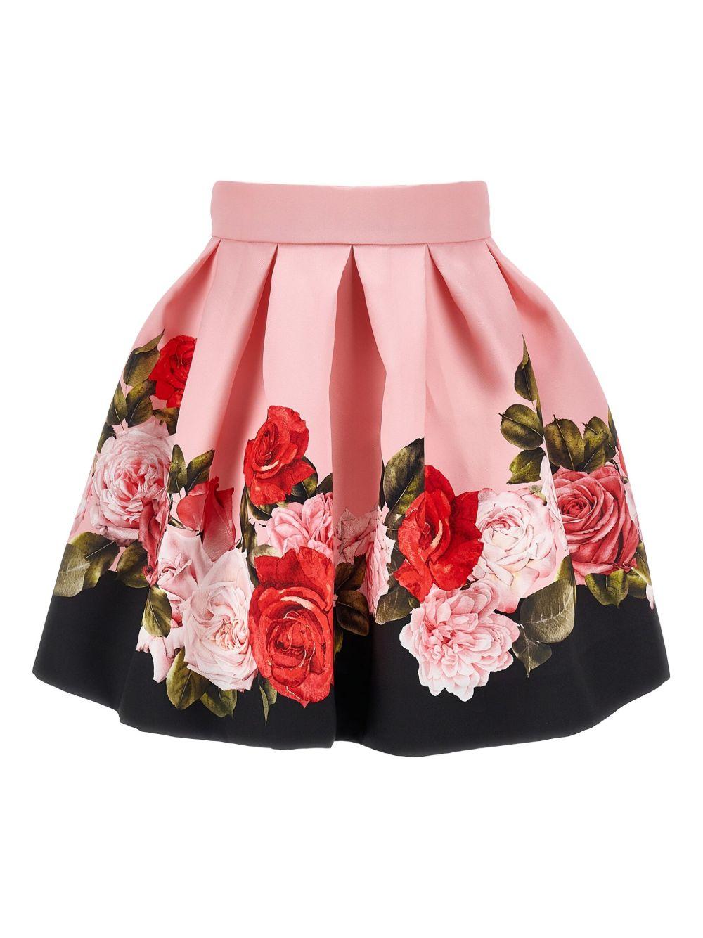 Gonna per bambina Monnalisa rosa con motivo a quadri - Rubino Kids