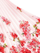 Gonna per bambina Monnalisa rosa con stampa a fiori - Rubino Kids