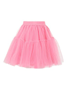 Gonna per bambina Monnalisa rosa in tulle - Rubino Kids