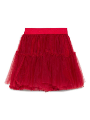 Monnalisa red tulle skirt for girls
