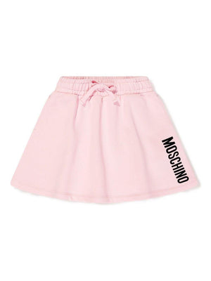 Gonna per bambina Moschino Kids rosa con vita elasticizzata