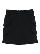 Gonna per bambina MSGM Kids nera con coulisse in vita - Rubino Kids