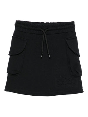 Gonna per bambina MSGM Kids nera con coulisse in vita