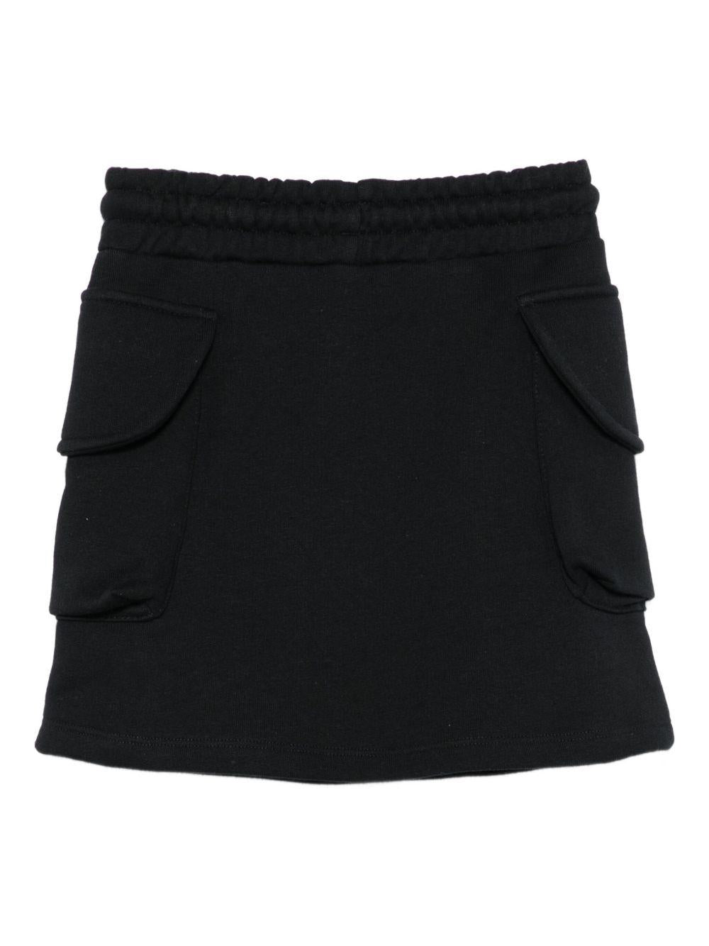 Gonna per bambina MSGM Kids nera con coulisse in vita - Rubino Kids