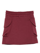 Gonna per bambina MSGM Kids rosso con tasche applicate - Rubino Kids