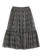 Gonna per bambina Philosophy Di Lorenzo Serafini Kids animalier con strati di ruches - Rubino Kids