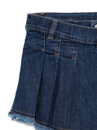 Gonna per bambina Philosophy di Lorenzo Serafini Kids denim con design a portafoglio - Rubino Kids