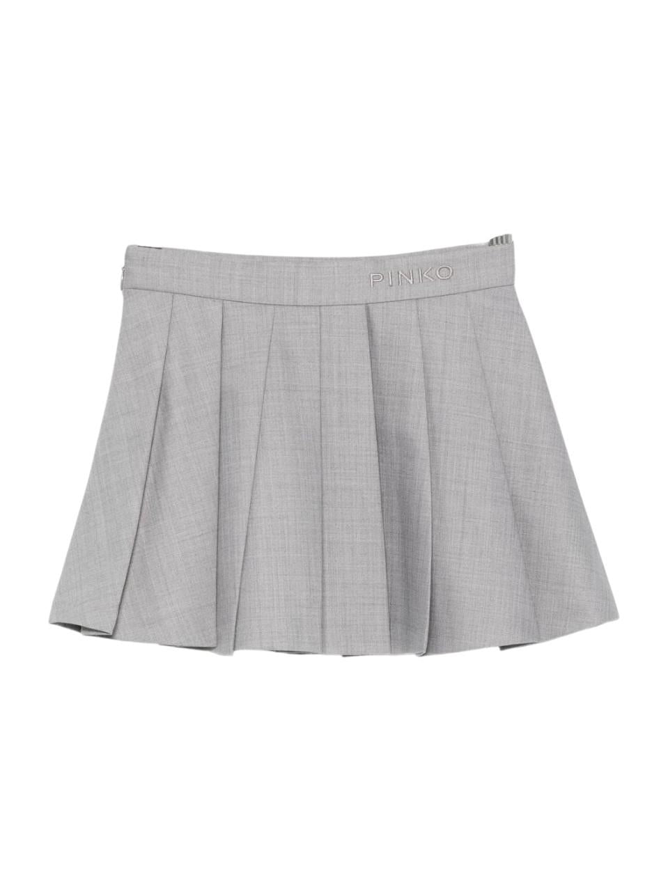 Gonna per bambina Pinko Kids grigia con design plissettato - Rubino Kids