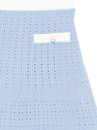 Gonna per bambina Self - Portrait Kids azzurra con lavorazione pointelle - Rubino Kids