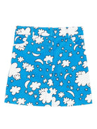 Gonna per bambina Stella McCartney Kids azzurro a coste con stampa - Rubino Kids