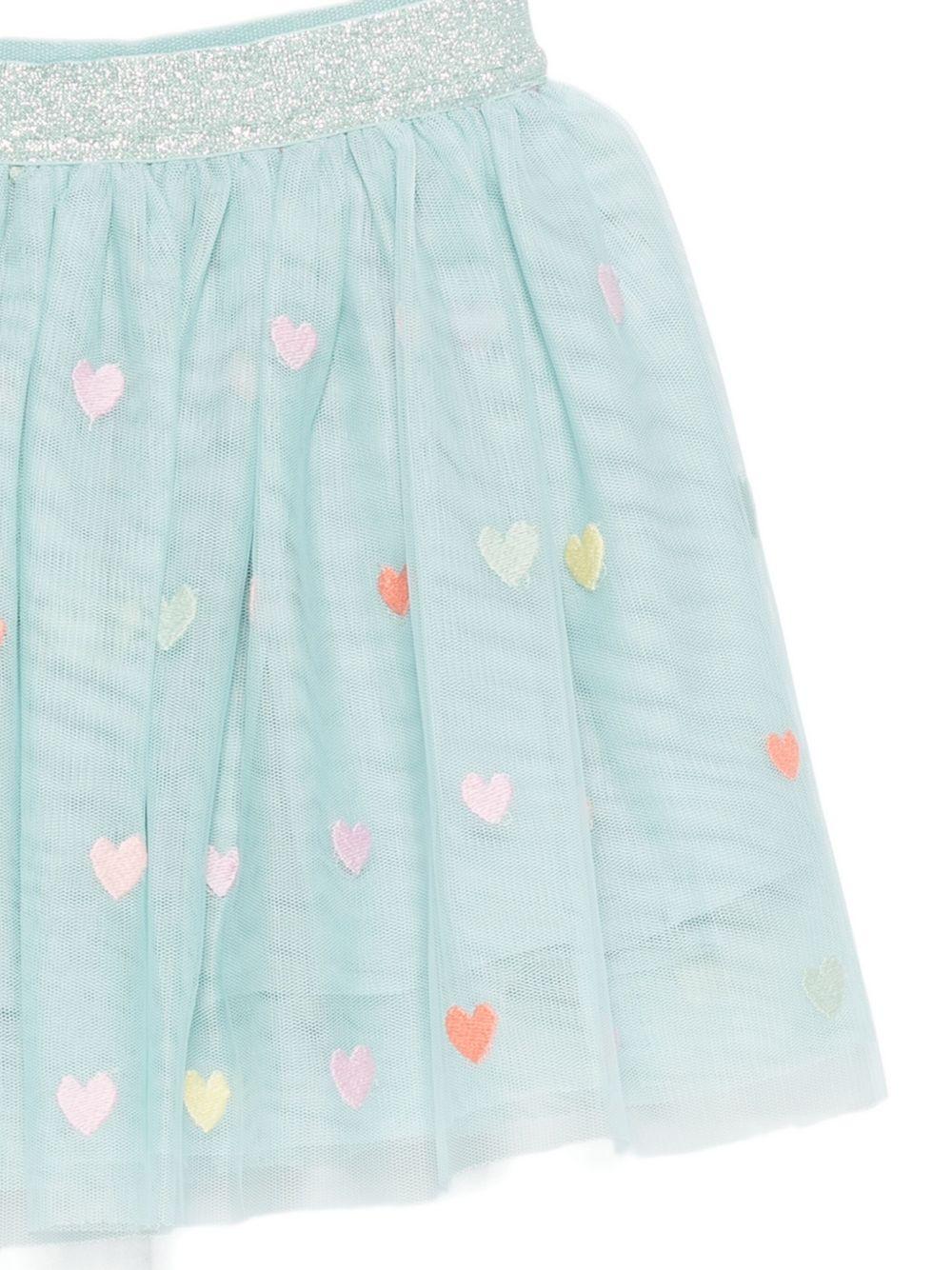 Gonna per bambina Stella McCartney Kids azzurro con decorazione - Rubino Kids