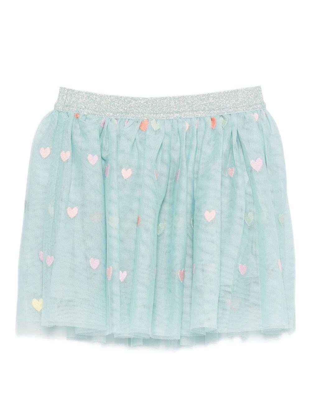 Gonna per bambina Stella McCartney Kids azzurro con decorazione - Rubino Kids