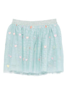 Gonna per bambina Stella McCartney Kids azzurro con decorazione - Rubino Kids
