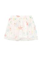 Gonna per bambina Stella McCartney Kids beige chiaro con stampa all - over in tulle - Rubino Kids