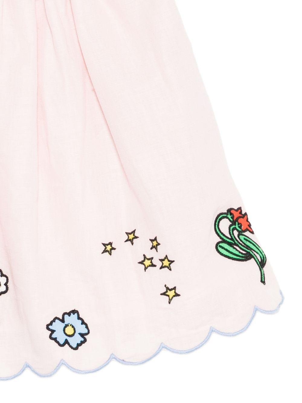 Gonna per bambina Stella McCartney Kids rosa con orlo a smerlo - Rubino Kids