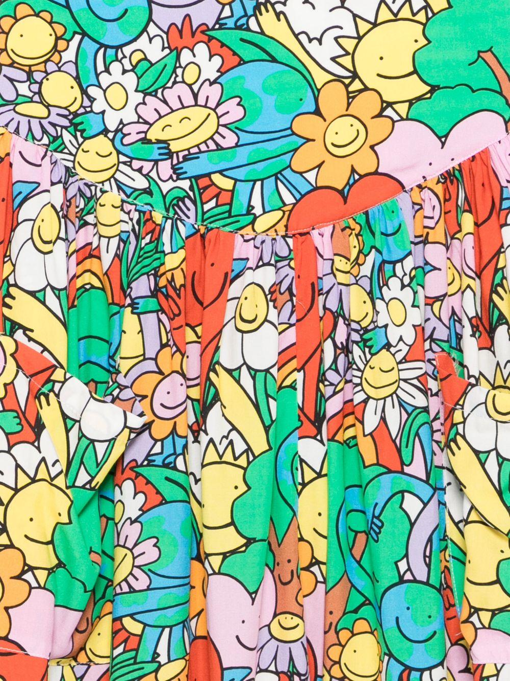 Gonna per bambina Stella McCartney Kids verde con stampa grafica - Rubino Kids