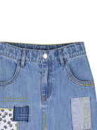 Gonna per bambina The Marc Jacobs Kids denim con toppe decorative - Rubino Kids
